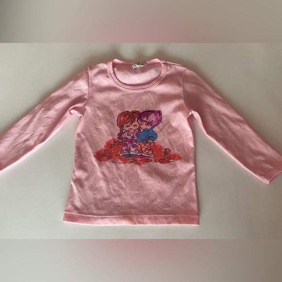 Vintage Pink Kids Shirt with Cartoon Print - Picture 3 of 8